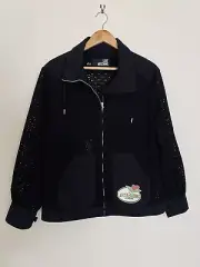 Love Moschino Black Eyelet Jacket Coat EU 40 AU 12 Sequin Love Green NWT