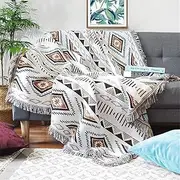 Homesy Soft Southwest Throw Blankets Double Sided Aztec Southwest Throws Cover Multi-Function for Couch Chair Sofa Bed Outdoor Beach Travel 51"x63"