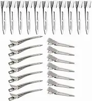 50Pcs Styling Hair Clips,Silver Metal Duck Billed Hair Clips for Women Styling Sectioning,Alligator Hair Clip for Long Curl Thick Hair, Salon Clips(3 Size)