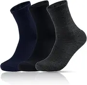 [Pochita Global] Merino Wool Socks 3 Pairs - 84% Merino Wool Hiking Socks for Men Women, Moisture Wicking Crew Socks for Outdoor Running Cycling Skiing