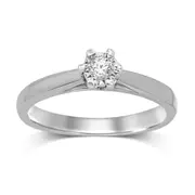 Brilliant Illusion Solitaire Miracle Ring with 0.10ct Diamonds in 9kt White Gold