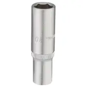 Elora 1/4"D 10mm Deep Socket Hexagon Chrome Plated 58730