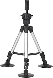 Labymos Wig Stand Tripod with Suction Cups Mini Adjustable Mannequin Head Stand Manikin Head Tripod Stand Portable Cosmetology Hairdressing Training Mannequin Head Stand