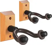 CC CAIHONG Guitar Wall Mount Hanger Real Hardwood 2 Pack Guitar Hanger Wall Hook Holder Stand Display with Screws - Easy to Install - Fits All Size Guitars, Bass, Mandolin, Banjo, Ukulele