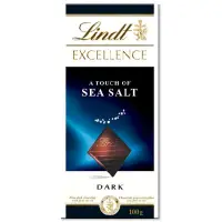 在飛比找Yahoo奇摩購物中心優惠-Lindt 瑞士蓮 極醇系列海鹽口味黑巧克力(100g)