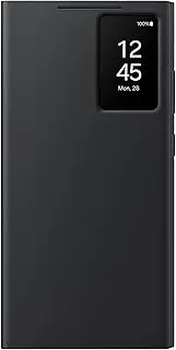 [Samsung] Galaxy S24 Ultra S-View Wallet Phone Case, Protective Cover with Smart Small Screen View, Finger Tap Control, Slim Design, Card Holder Pocket, US Version, EF-ZS928CBEGUS, Black