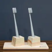 Hinoki Wood Handmade Cypress Phytoncide Multipurpose Toothbrush Stand Holder
