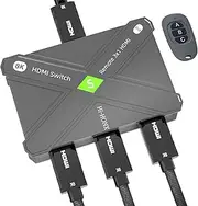 8K High-Definition Remote Switch - HDMI 2.1 Switcher 1 in 3 Out & 3 in 1 Out Bidirectional Switcher, Supports 8K@60Hz / 4K@120Hz