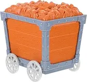 ADOCARN Mineral Car Plastic Pirate Chest Treasure Chest for Plastic Mining Cart Mining Cart Mining Plastic Treasure Chest Orange