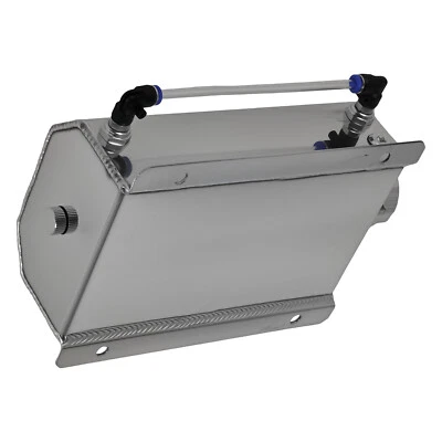 Aluminum 2L Coolant Radiator Overflow Reservoir Expansion Water Tank Sliver (for: Honda Civic)