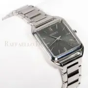 SEIKO Ladies Watch Quartz Analog Rectangle Green Dial Stainless Steel SWR075 NEW