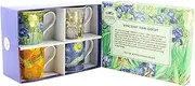 SET of FOUR Fine China MUGS by Leonardo Vincent Van Gogh ART Collection Gift
