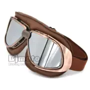 Retro Vintage Aviator Pilot Motorcycle Cruiser Goggles Off Road Helmet Biker