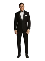 Black Tuxedo Satin Lapel Dinner Suit