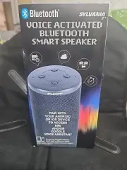 Sylvania Voice Activated Bluetooth Smart Speaker Android Ios Siri Google NEW
