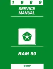 1989 Dodge Ram 50 Shop Service Repair Manual Engine Drivetrain Electrical Book