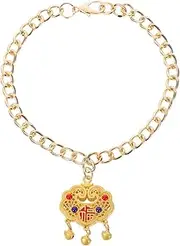 Mipcase Necklace Bell Pendant Metal Lock Safety Necklace for Dogs and Cats Festive Collar Jewelry