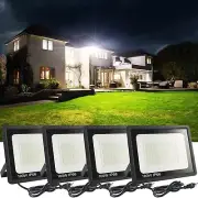 4Pack LED Flood Light Outdoor,100W LED Work Light 11000lmwith 6FT US Plug,IP6...