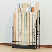 Vertical Shelf to Exhibit Stickers and Tapestry Paper, Commercial 3 -Level Metal Roll Organizer for Vinyl Rolls, Tablecloths, PVC Movies, Fabrics and Vinyl for Cars.