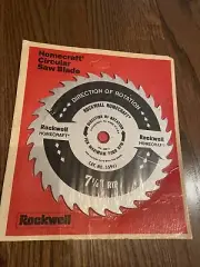 Vintage Rockwell Homecraft Circular Saw Blades 7 &1/4 Inch 55941