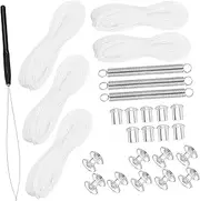 Ciieeo 1Set Rv Pleated Shade Repair Kit Complete Accessories for Rv Window Shades with Stringing Tool Easy Installation Polished Look for Seamless Replacement of Worn