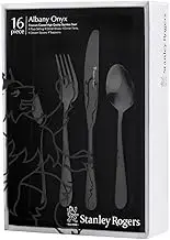 Stanley Rogers New Albany Cutlery 16-Pieces Set, Onyx