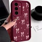 Bow Silicone Case For Samsung S25 Ultra S24 FE S23 S22 S21 S20 Shockproof Cover