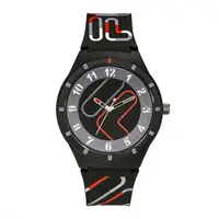 在飛比找PChome24h購物優惠-【FILA 斐樂】撞色LOGO時尚腕錶-個性黑/38-324