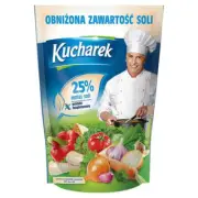 Kucharek Przyprawa Do Potraw 25% Less Salt Seasoning Soup Meat Fish Salads 400g