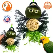 Bonka Bird Toys Spooky Halloween Sola Atta Treat Chew Shred Forage Parrot Cage