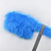 YUMAO 1 Meters/Lot Natural Marabou Feathers Trims Fringe Turkey Feathers for Crafts Ribbon Clothing Wedding Decoration Pheasant Plumas 0217 (Color : Lake Blue)