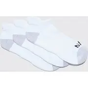 Mens White Man Active Cushioned Training Trainer 3 Pack Socks