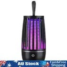 _ Durable Bug Zapper Trap Lamp USB Rechargeable Electric Fly Trap with Night Lig