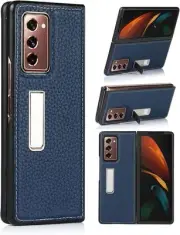 Wallet Case for Samsung Galaxy Z Fold 2 5G (2020) Stand + Protective Case - Blue