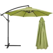 3m Round Garden Parasol Umbrella Outdoor Patio Sun Shade Canopy 3m 6/8x Arm Agate Green 300cm x 8k
