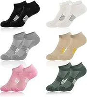 [UILYNIU] 6 Pairs No Show Trainer Socks for Womens and Men, No Show Ankle Socks, Invisible Socks No Show Sock, Low Cut Ankle Socks, Cushioned Running Sports Socks, No Show Ankle Socks (Multicolor)