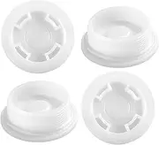 2" Bung Caps for 55 Gallon Drums, Fine Thread Poly Buttress Drum Plugs, Leak-Proof Plastic Drum Bungs for Chemical & Industrial Storage (4-Pack)