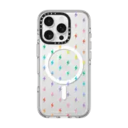 iPhone 16 Pro Clear Case MagSafe Compatible Electric Rainbow