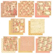 SPECIAL 8-PK Graphic45 PRINCESS 12x12 PAPERS scrapbooking ONE EACH DESIGN