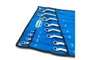 12PC Double Offset Ring Spanner Set in Canvas Roll DIN 838