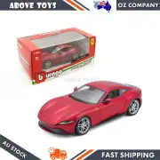 Bburago 1:24 Scale Ferrari R & P Roma Red Sporty Coupe Diecast Car Model Toy