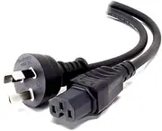 Alogic Australian 3 Pin Mains Plug to IEC C15 High Temperature Power Cable, 2 Meter