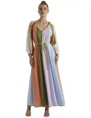 [Fate & Becker] Sun Jewel Stripe Dress in Multi