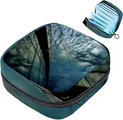 Period Bag,Sanitary Napkin Storage Bag,Water Sea Texture,Tampon Holder for Purse