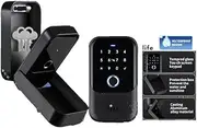 Life 5 in 1 Innovative Smart keyless Padlock Featuring Smart Home apps Compatibility, Strong alluminium Alloy Materials and Waterproof Design. Suitable for Wall Mount or Shackle Usage.