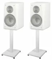 Pair 21” Steel White Speaker Stands For SVS Ultra Bookshelf Speakers