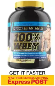 MAX'S 100% PURE WHEY PROTEIN 5LB ISOLATE WPI WPC SUPER LEAN POWDER RECOVERY..