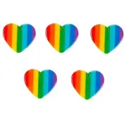 Rainbow Hearts - Shelly's Buttons - Flat Back Embellishments - Craft Scrap Sew