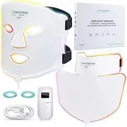 Nourished Bodynskin 7 Colors LED Face and Neck Mask with Near-Infrared - Blue, Red Light Therapy for Face - 228 LEDs - Skincare Tool for Anti-Aging