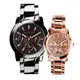 RELAX TIME 黑鋼三眼腕錶 對錶系列 1+1 R0800-16-10X (男錶) + R0800-16-33(女錶)